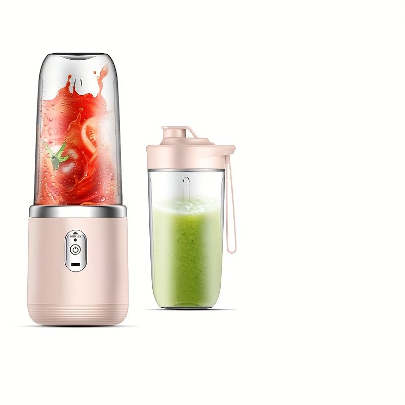 USB juicer with 2 cups, blender for fresh juice with sports lid, cordless multifunctional portable juicer, six-blade fast juicing, smooth fruit and beverage maker, perfect gift for Valentine's Day, Thanksgiving, Christmas, Mother's Day - Image 5