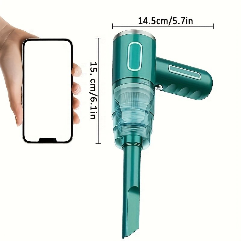 Upgraded Portable Cordless Handheld Vacuum Cleaner, Cyclone Suction Wireless Vacuum for Car/Office/Home Rechargeable Powerful Vacuum with Extended Brush Head Convenient for Cleaning Computer Keyboard Grooves - Image 4